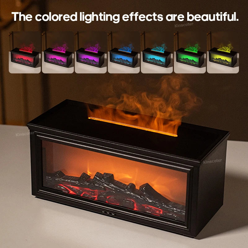 Ember & Mist Essential Oil Fireplace Flame Humidifier