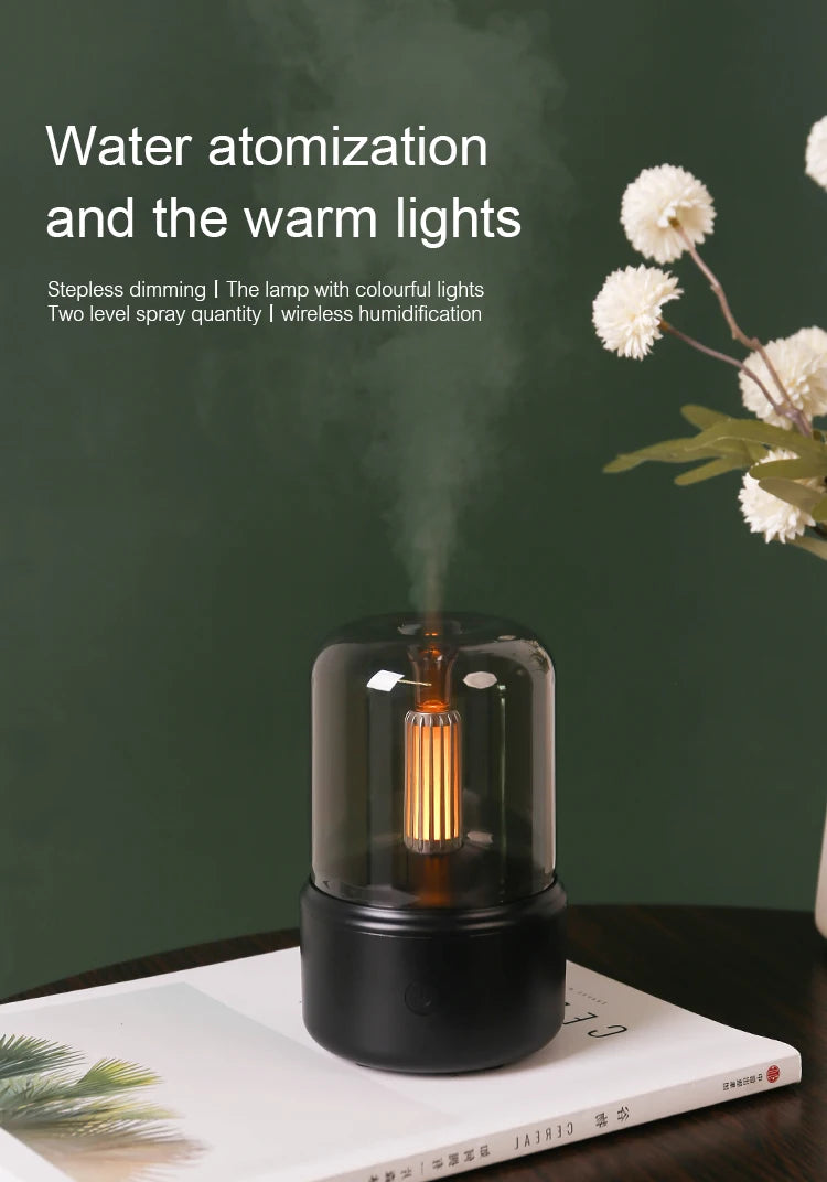 Ember & Mist Aromatherapy Diffuser Air Humidifier Essential Oil Night Light