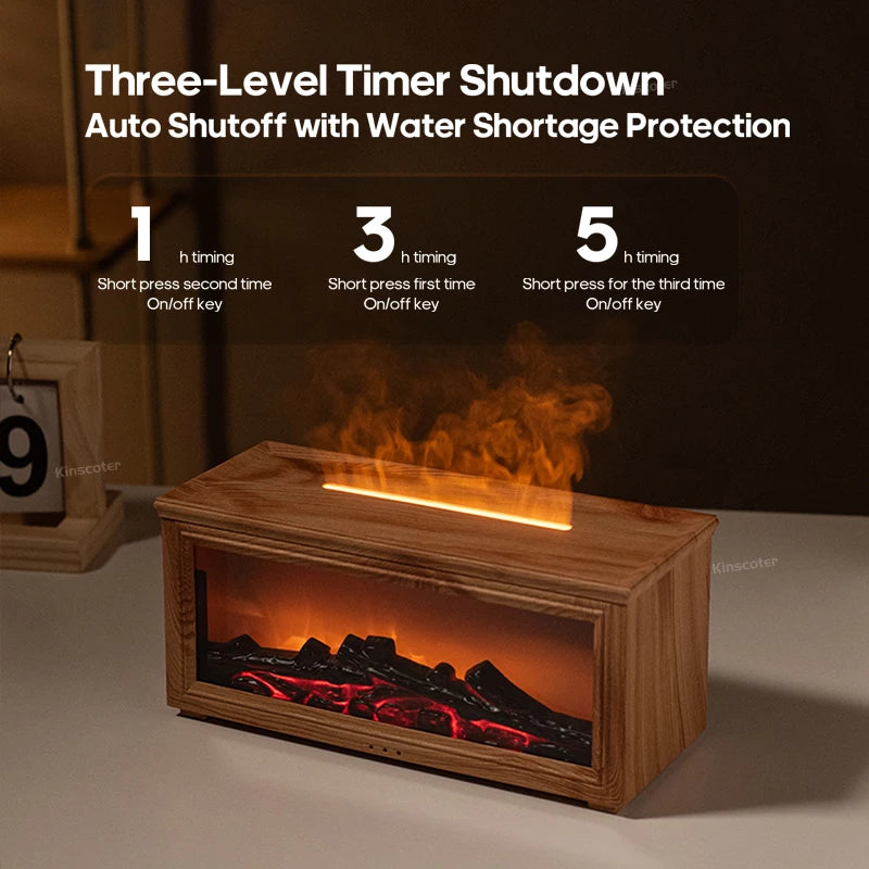 Ember & Mist Essential Oil Fireplace Flame Humidifier