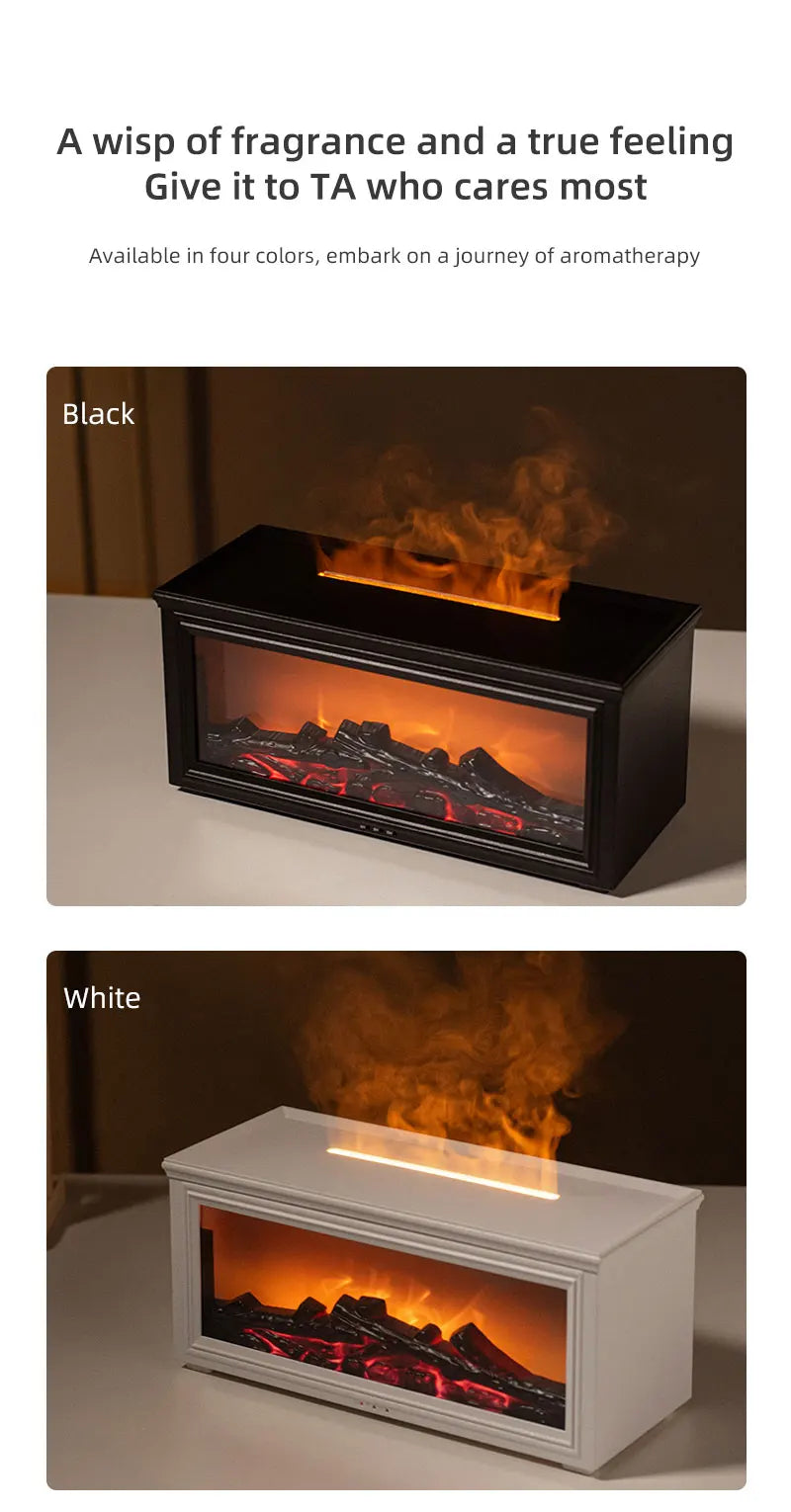 Ember & Mist Essential Oil Fireplace Flame Humidifier