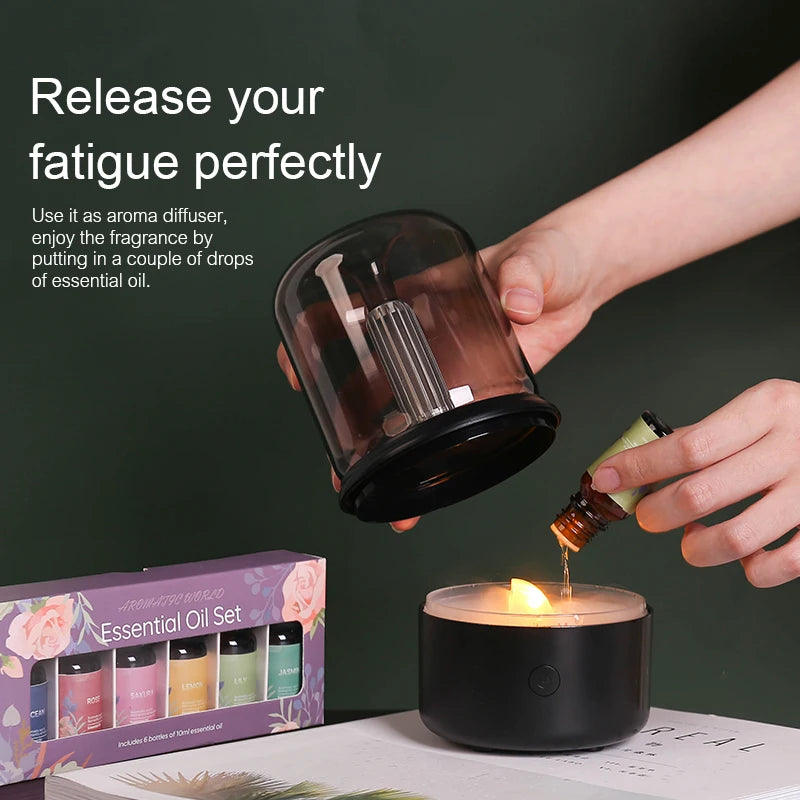 Ember & Mist Aromatherapy Diffuser Air Humidifier Essential Oil Night Light