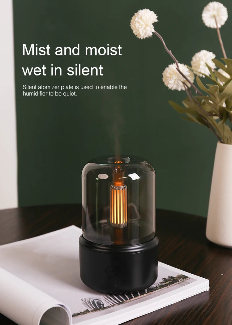 Ember & Mist Aromatherapy Diffuser Air Humidifier Essential Oil Night Light