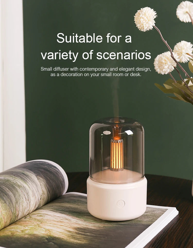 Ember & Mist Aromatherapy Diffuser Air Humidifier Essential Oil Night Light