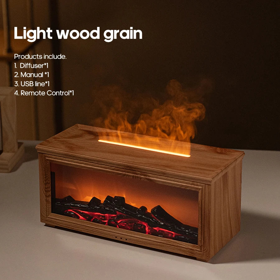 Ember & Mist Essential Oil Fireplace Flame Humidifier