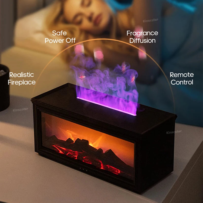 Ember & Mist Essential Oil Fireplace Flame Humidifier