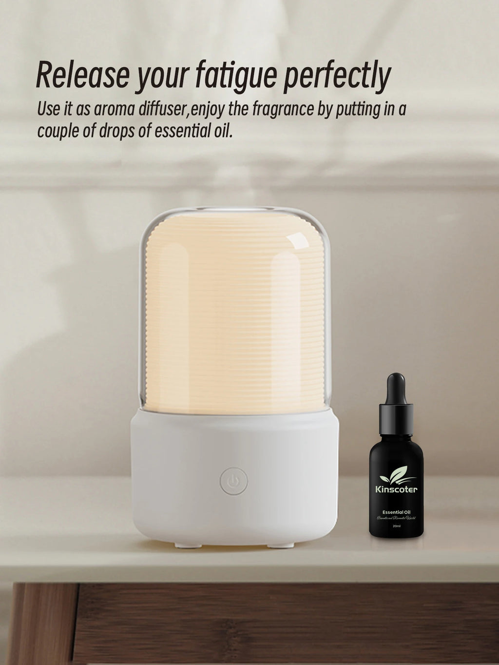 Ember & Mist Aromatherapy Diffuser Air Humidifier Essential Oil Night Light
