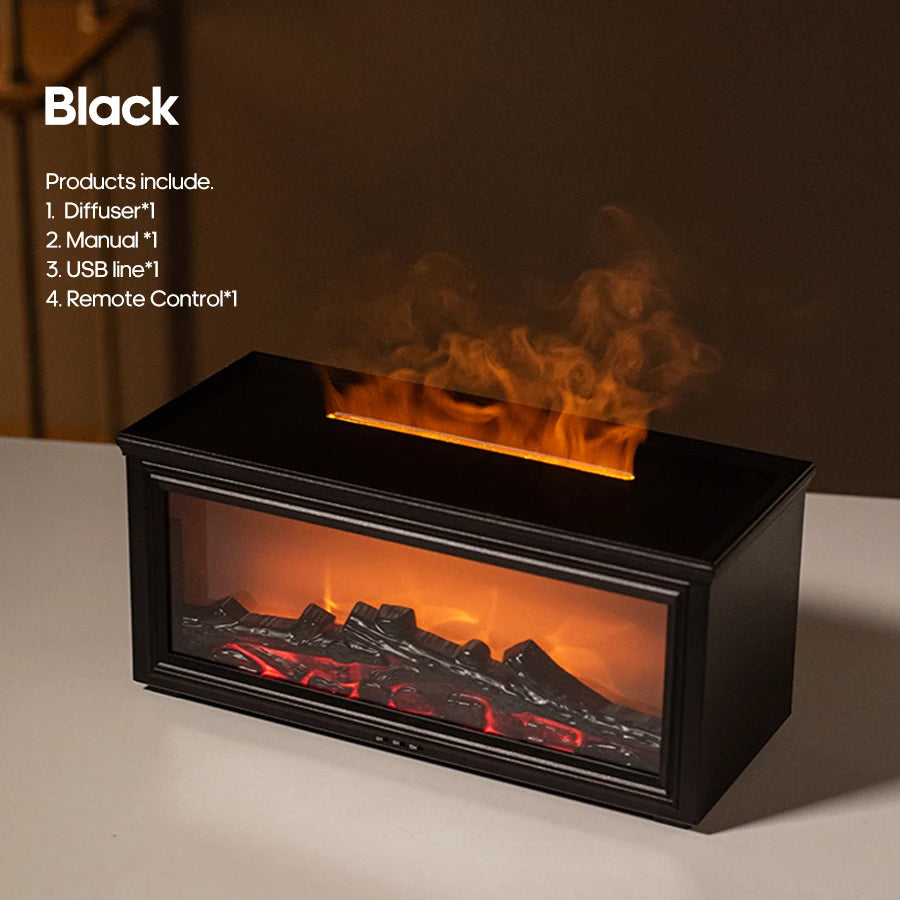 Ember & Mist Essential Oil Fireplace Flame Humidifier