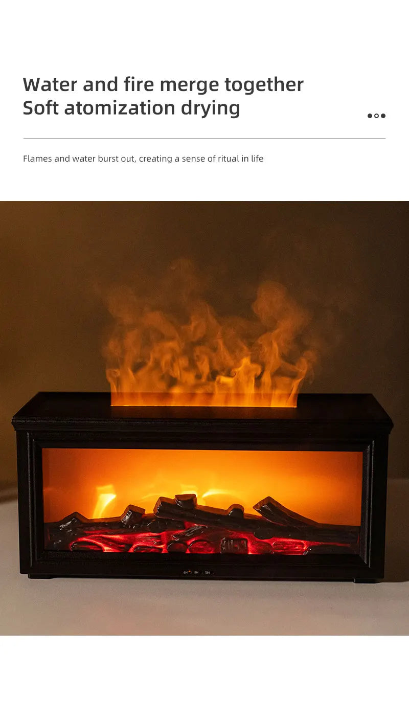 Ember & Mist Essential Oil Fireplace Flame Humidifier