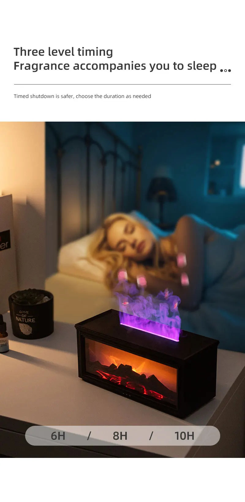 Ember & Mist Essential Oil Fireplace Flame Humidifier