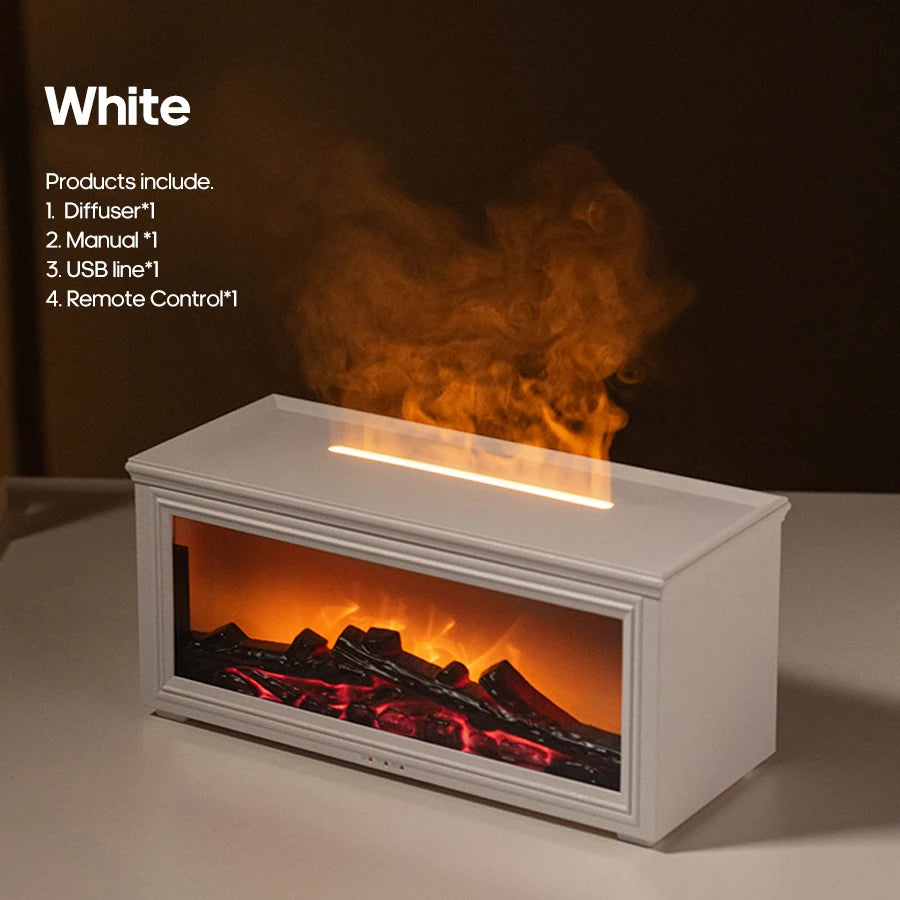 Ember & Mist Essential Oil Fireplace Flame Humidifier
