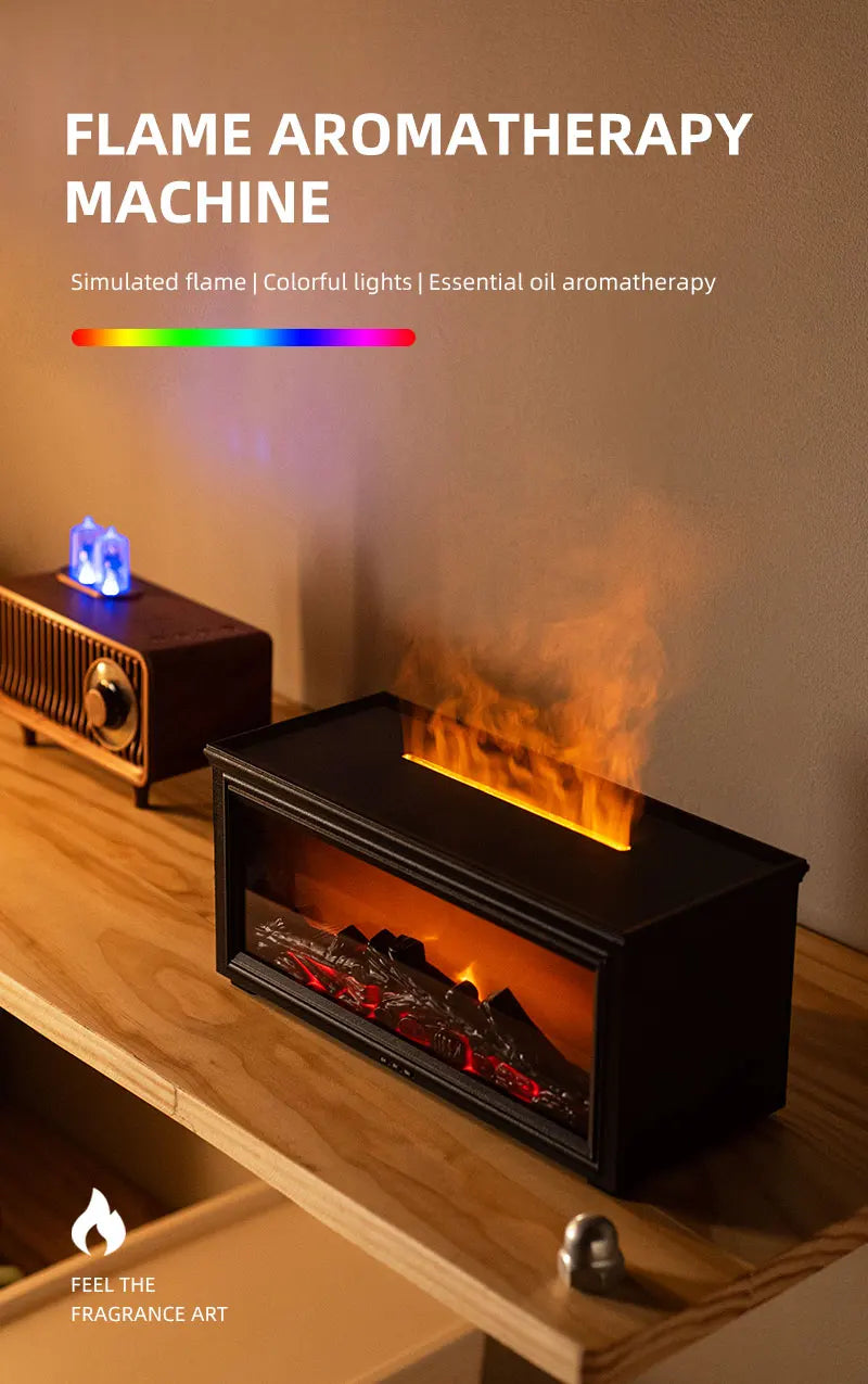 Ember & Mist Essential Oil Fireplace Flame Humidifier