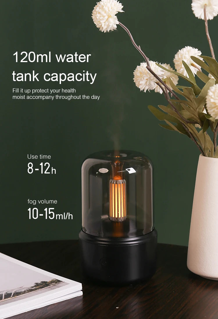 Ember & Mist Aromatherapy Diffuser Air Humidifier Essential Oil Night Light