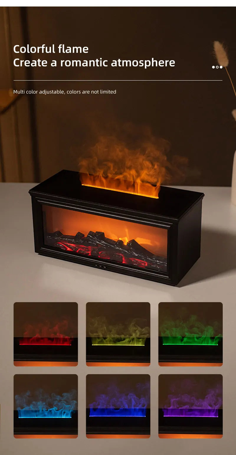 Ember & Mist Essential Oil Fireplace Flame Humidifier